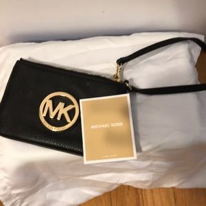 MK black wristlet